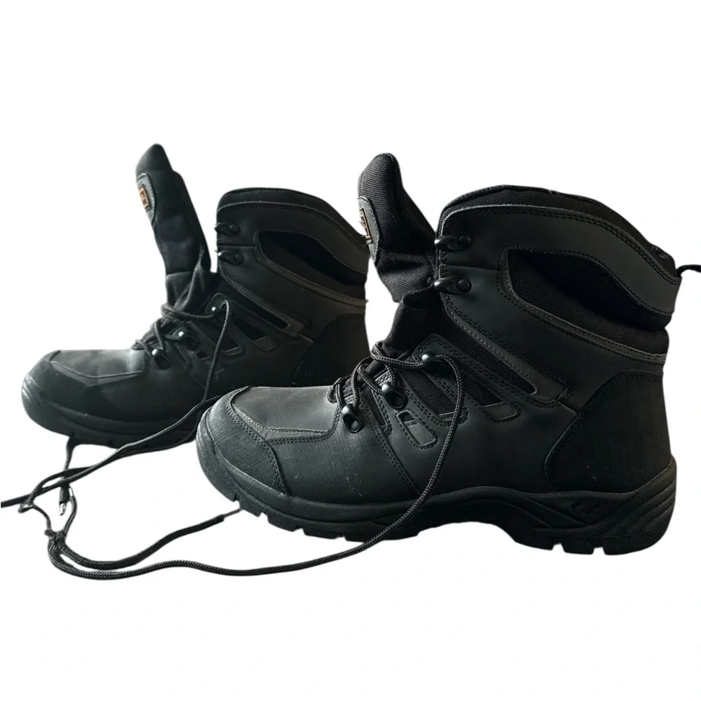 London Fog Men's Black + Gray Boots, size 10